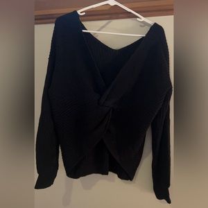 Black Criss Cross Sweater